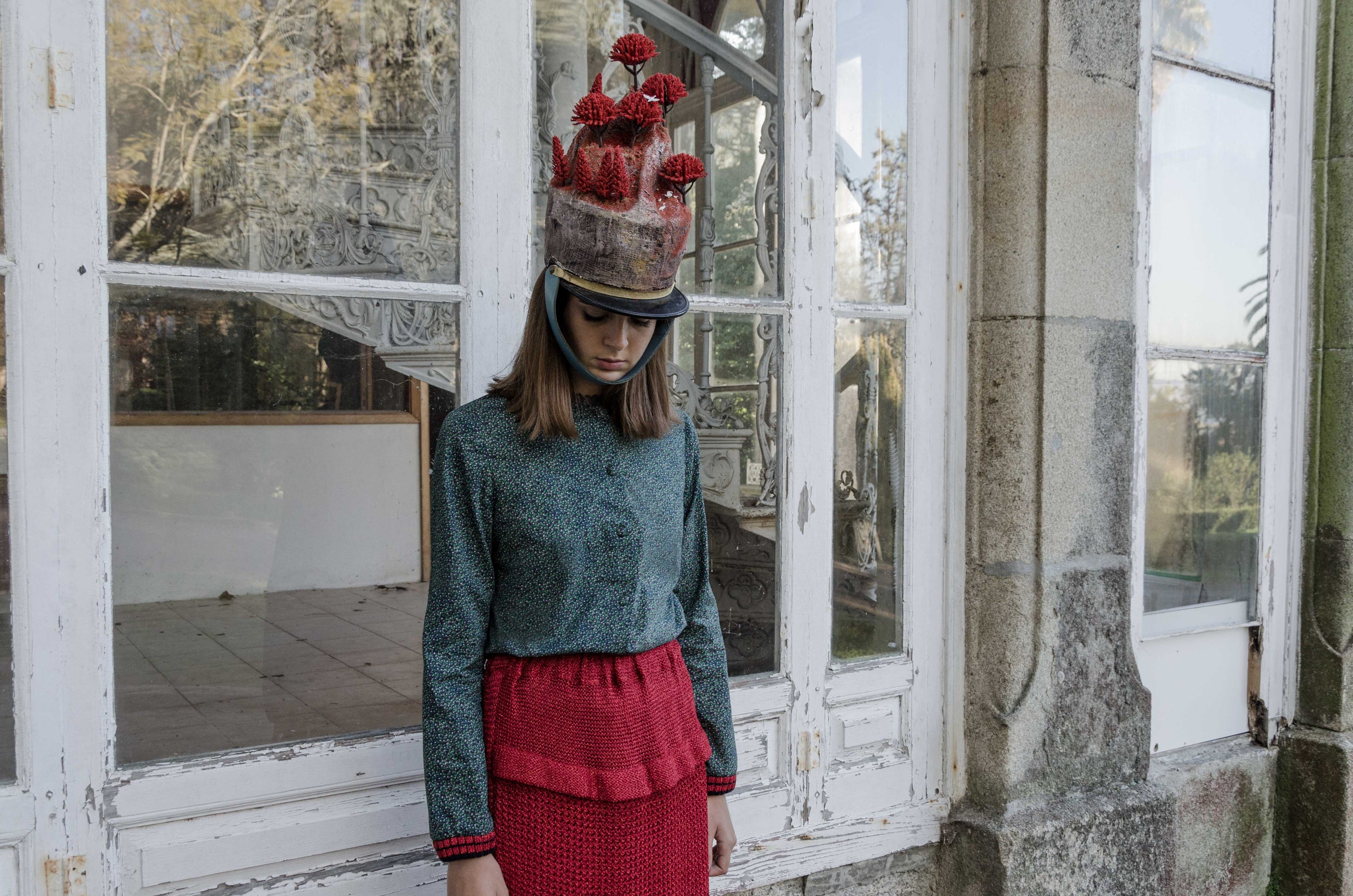 Red Knitted Skirt