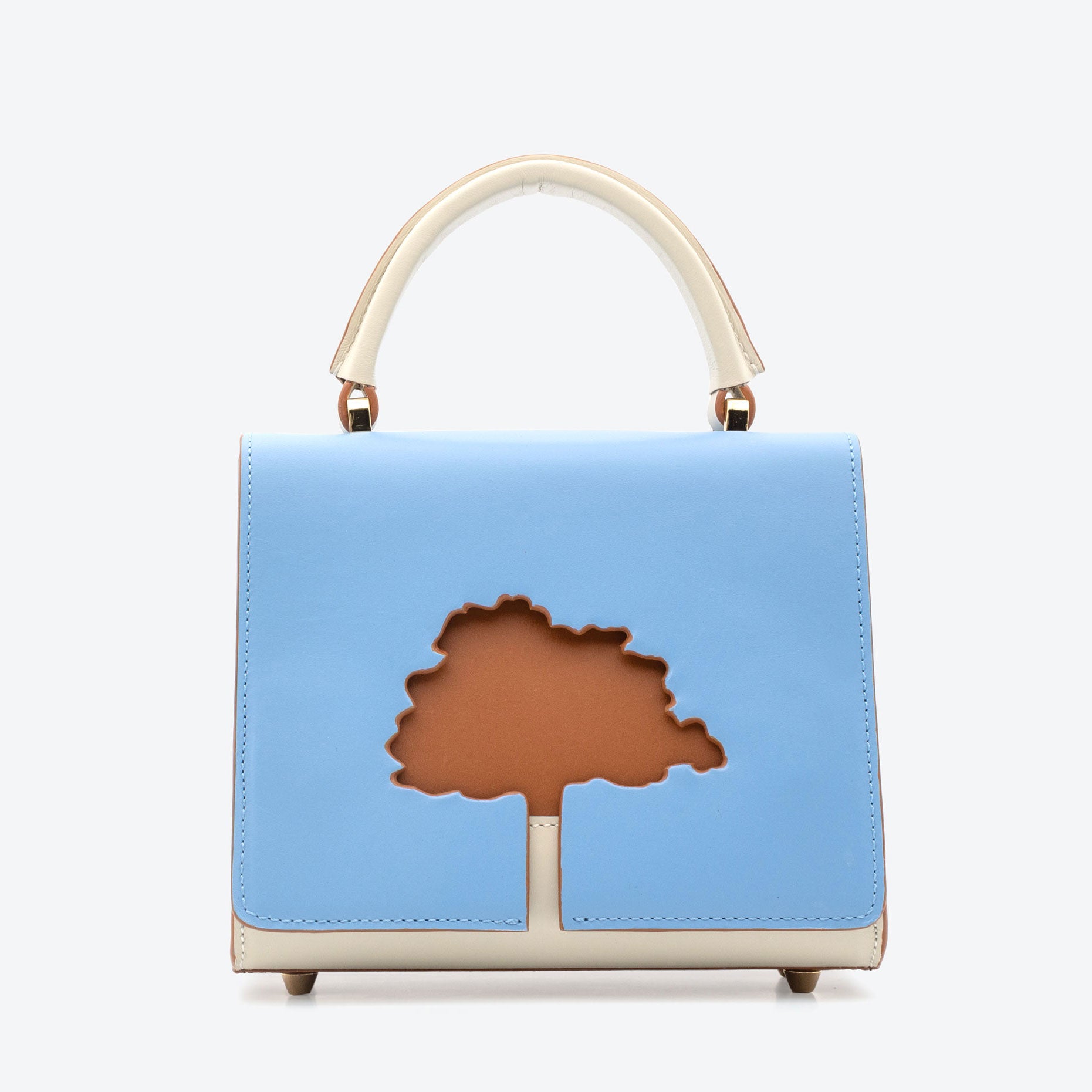 ONE WAY Blue small leather shoulder bag – ABSURDE