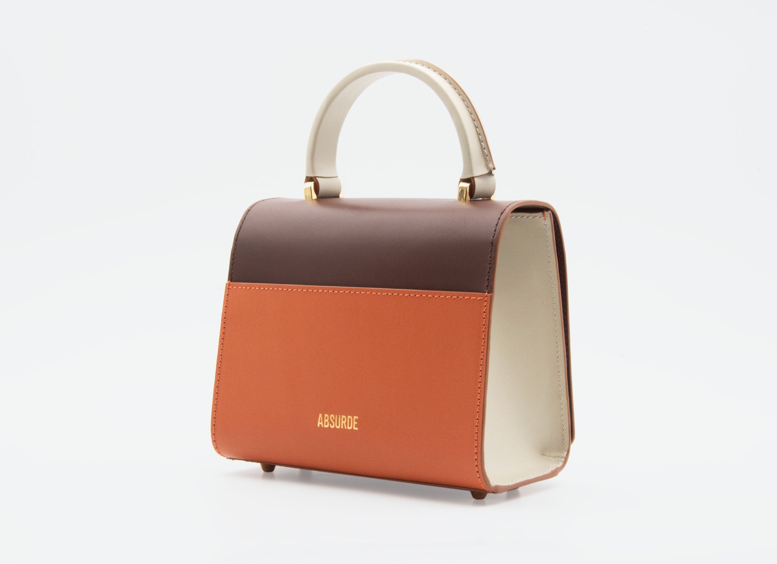 ONE WAY Brown small leather shoulder bag