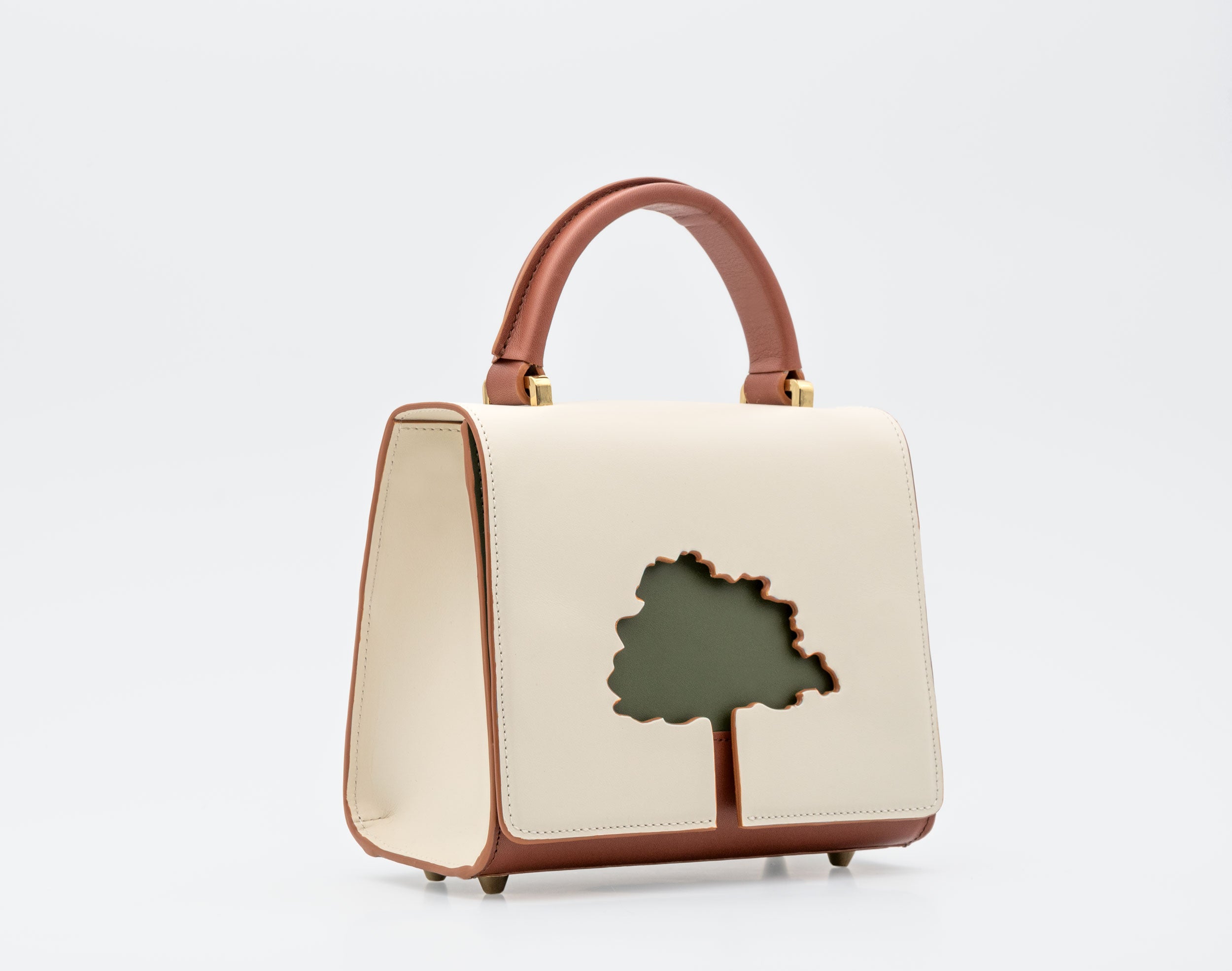 ONE WAY Off White small leather shoulder bag