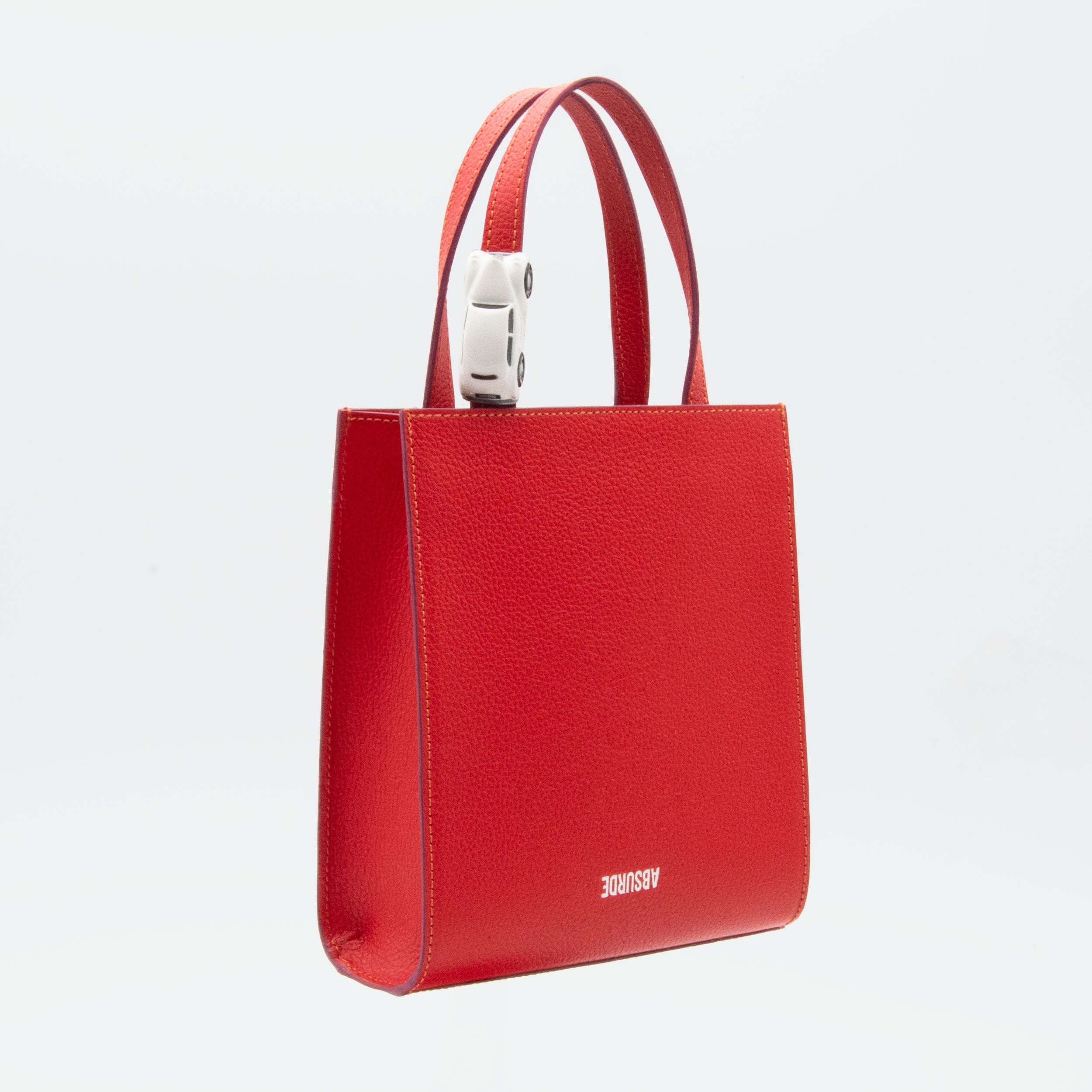 MINI STOP Tote Bag in Red Leather – ABSURDE