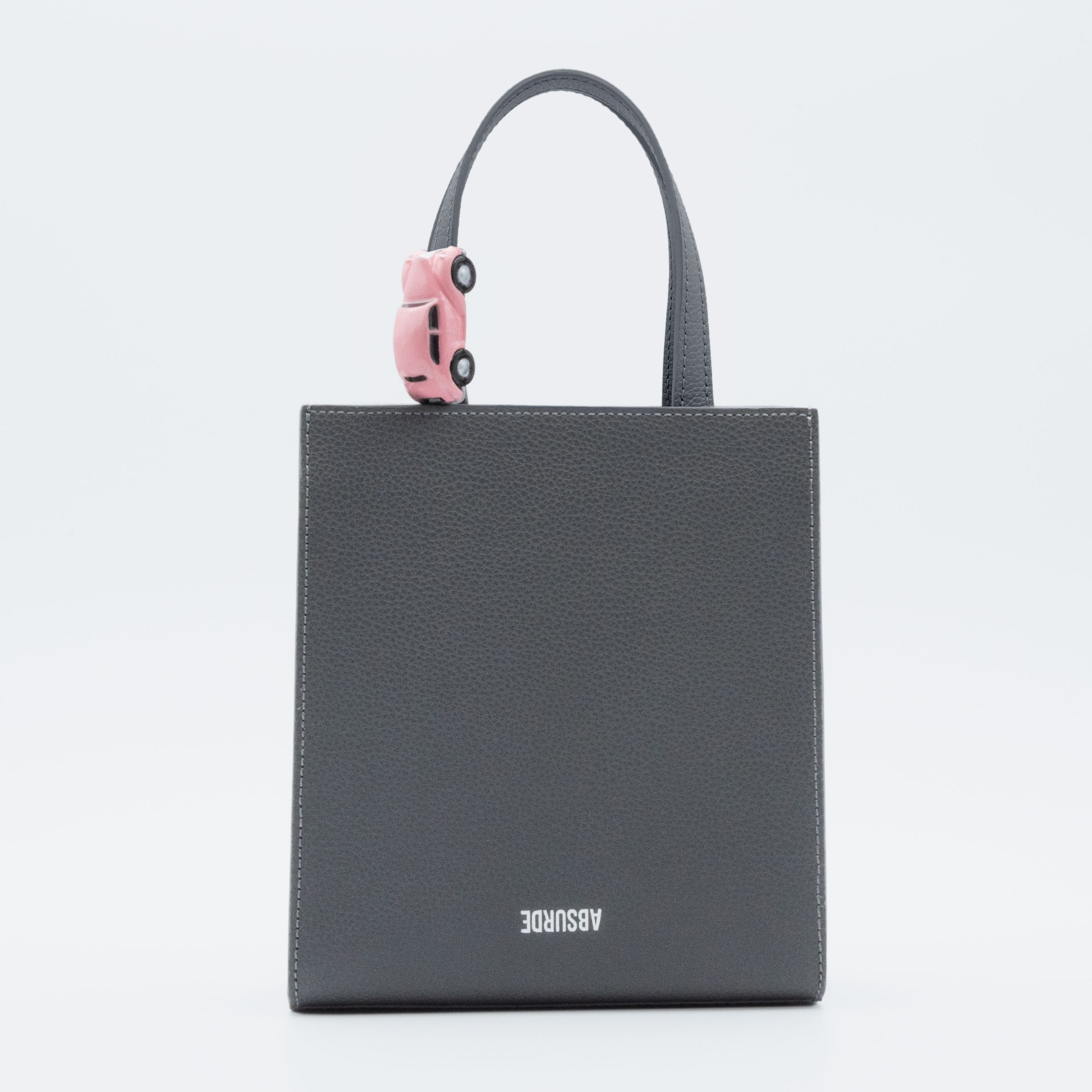 MINI STOP Tote Bag in Grey Leather