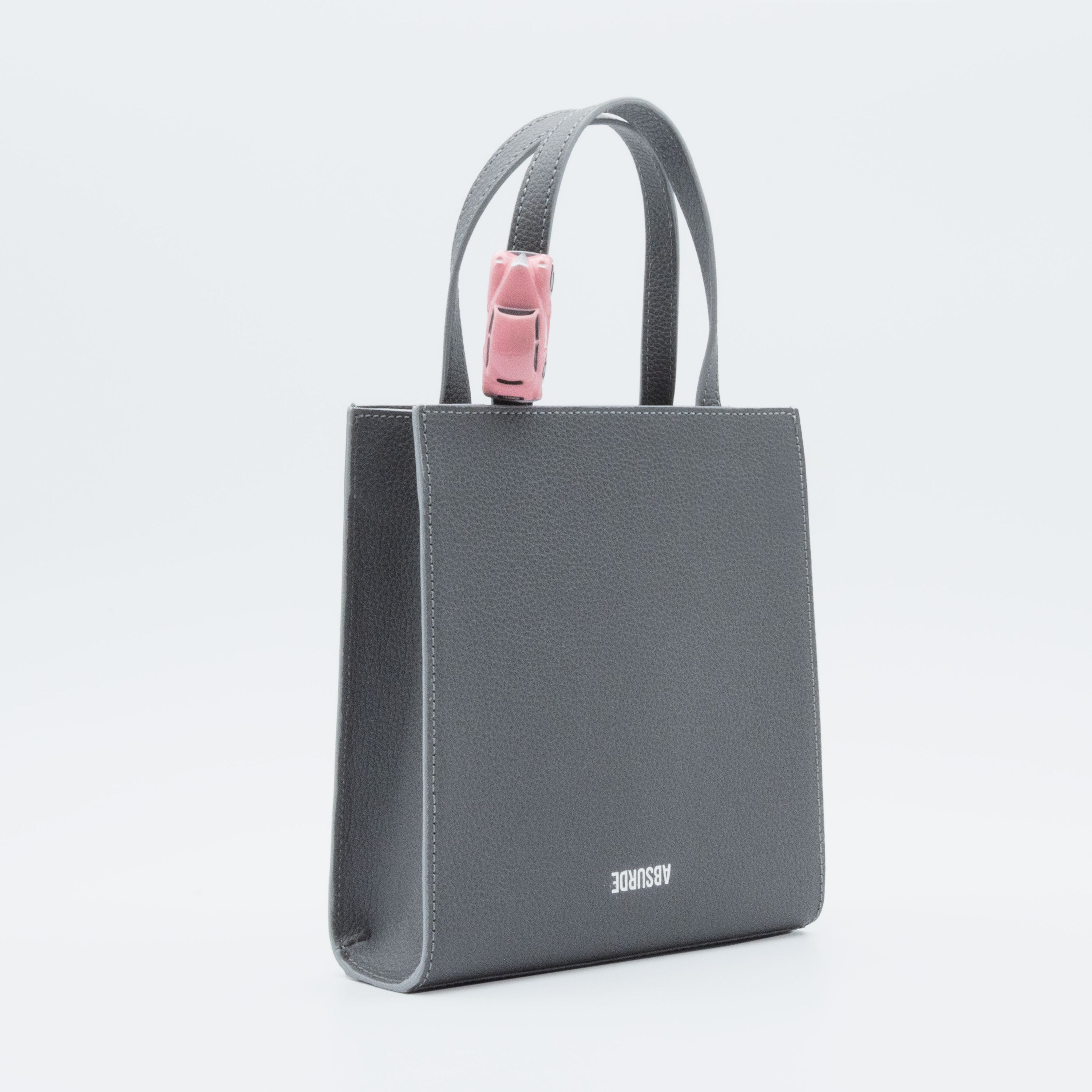 MINI STOP Tote Bag in Grey Leather