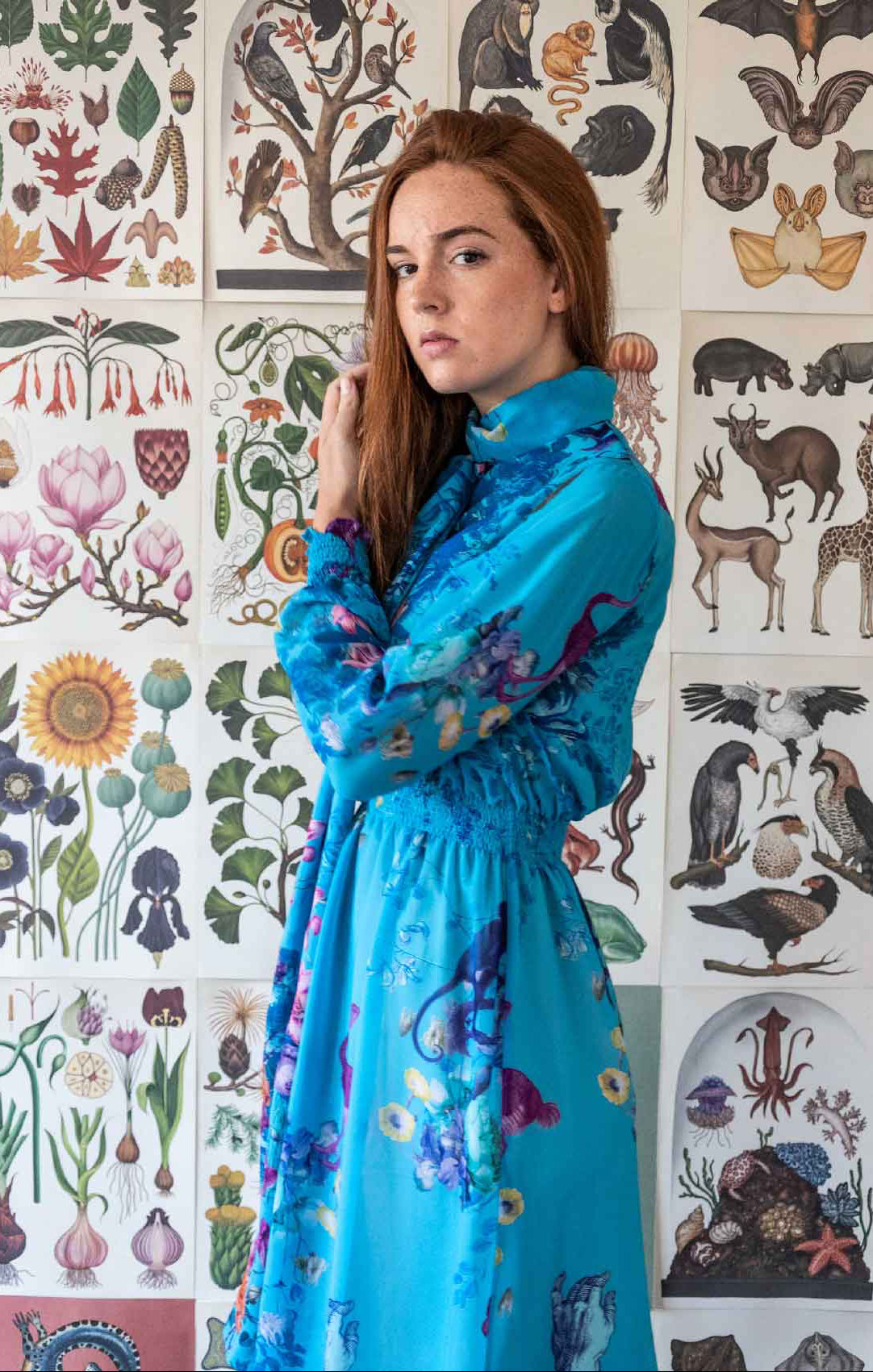 Tinguely Midi Blue Dress With Bow