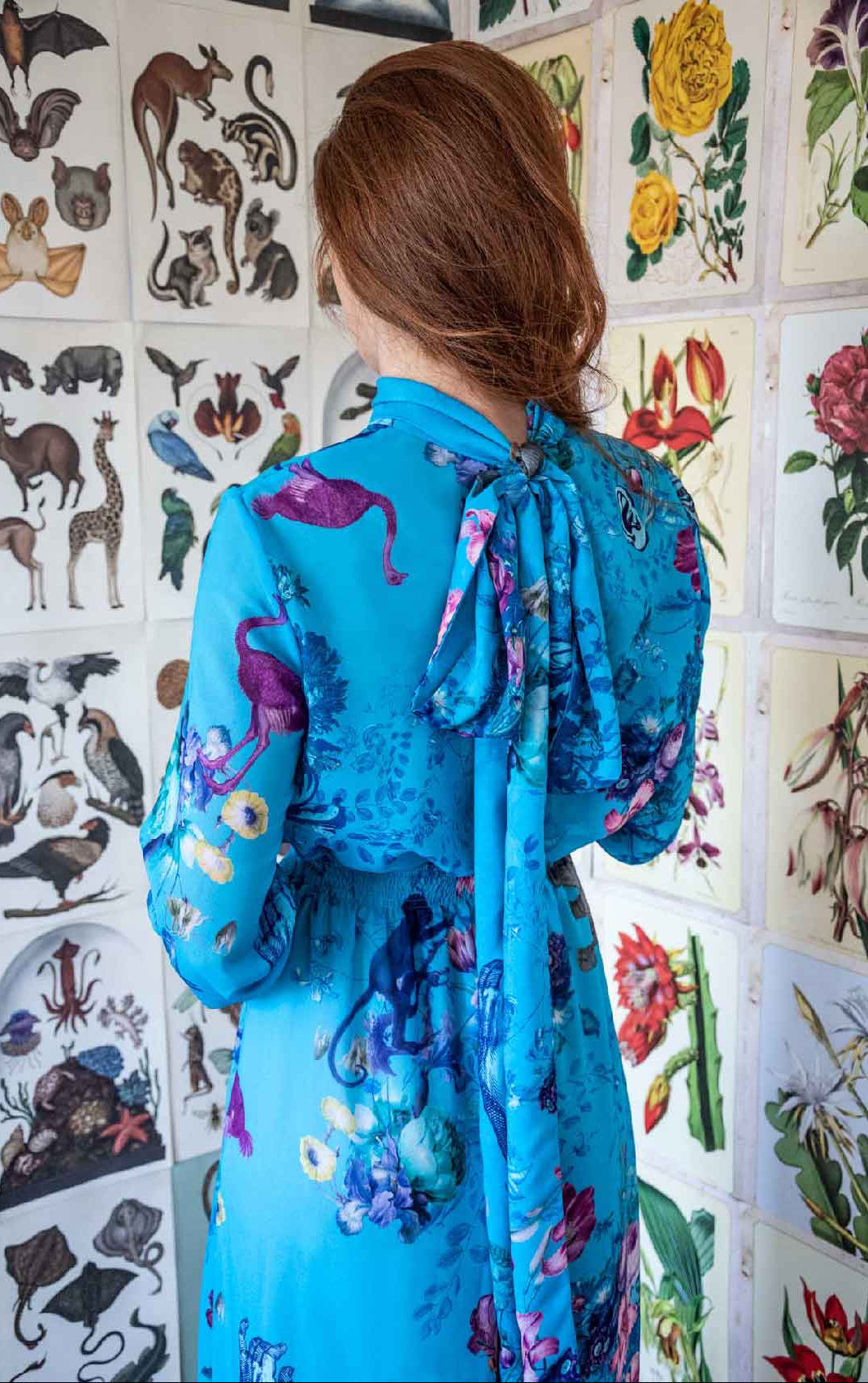 Tinguely Midi Blue Dress With Bow