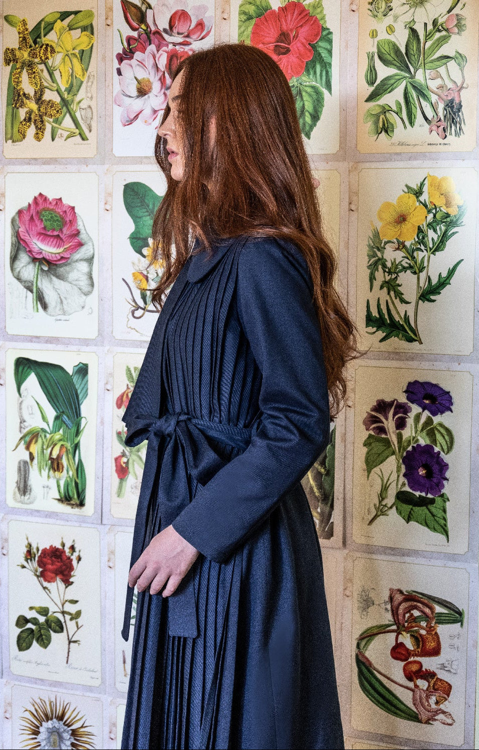 Navy Pleated Trench Matisse