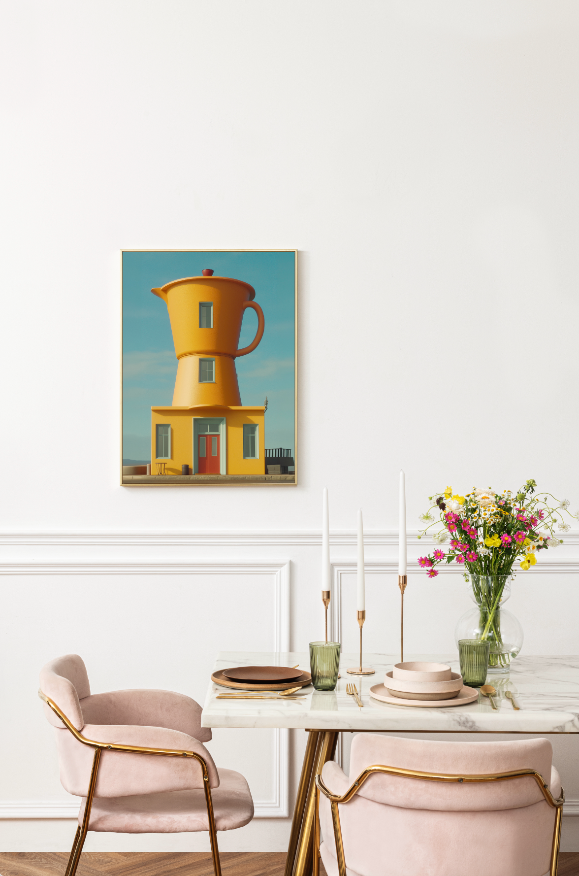 Good Morning Coffee Machine House Print