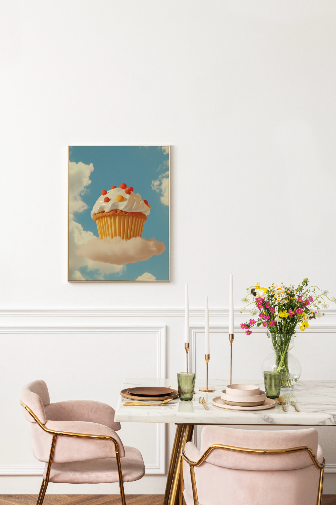 Good Morning Cupcake In The Clouds Print