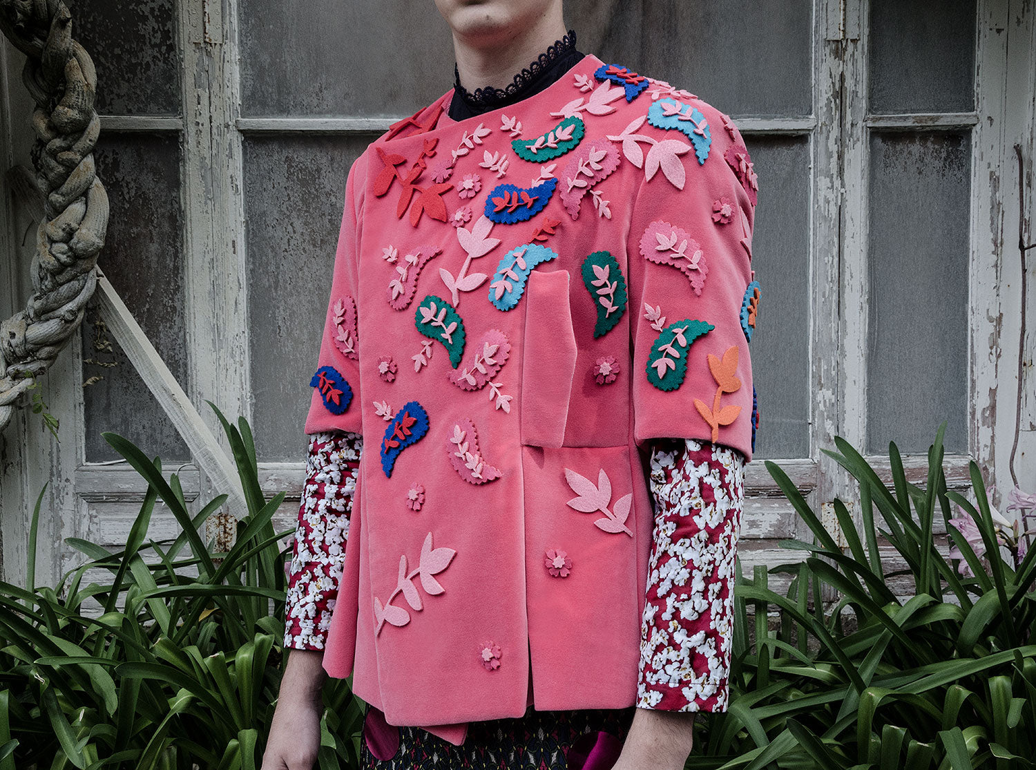 Matisse Velvet Fuchsia Jacket with Short Sleeves