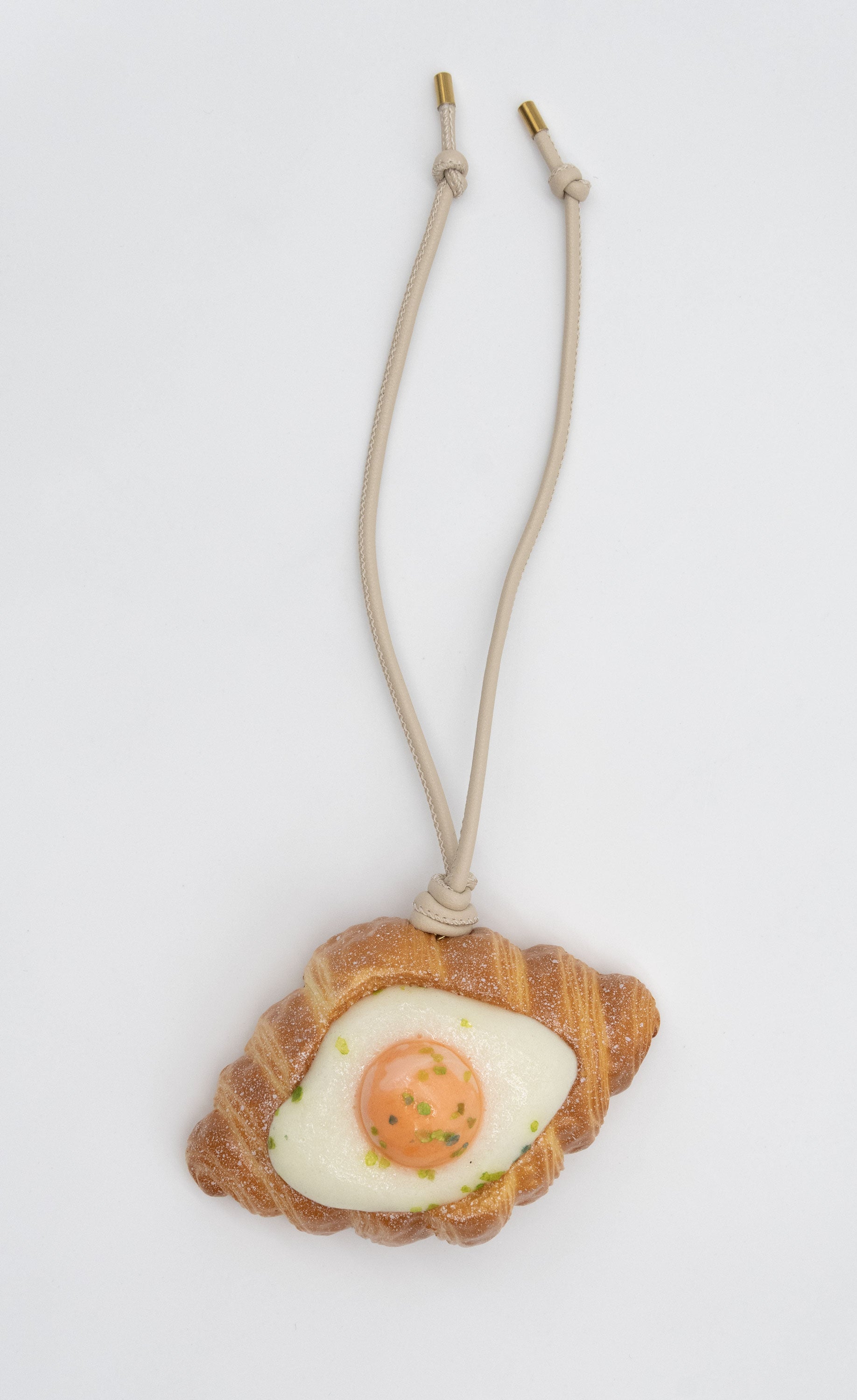 Croissant with Egg Bag Charm
