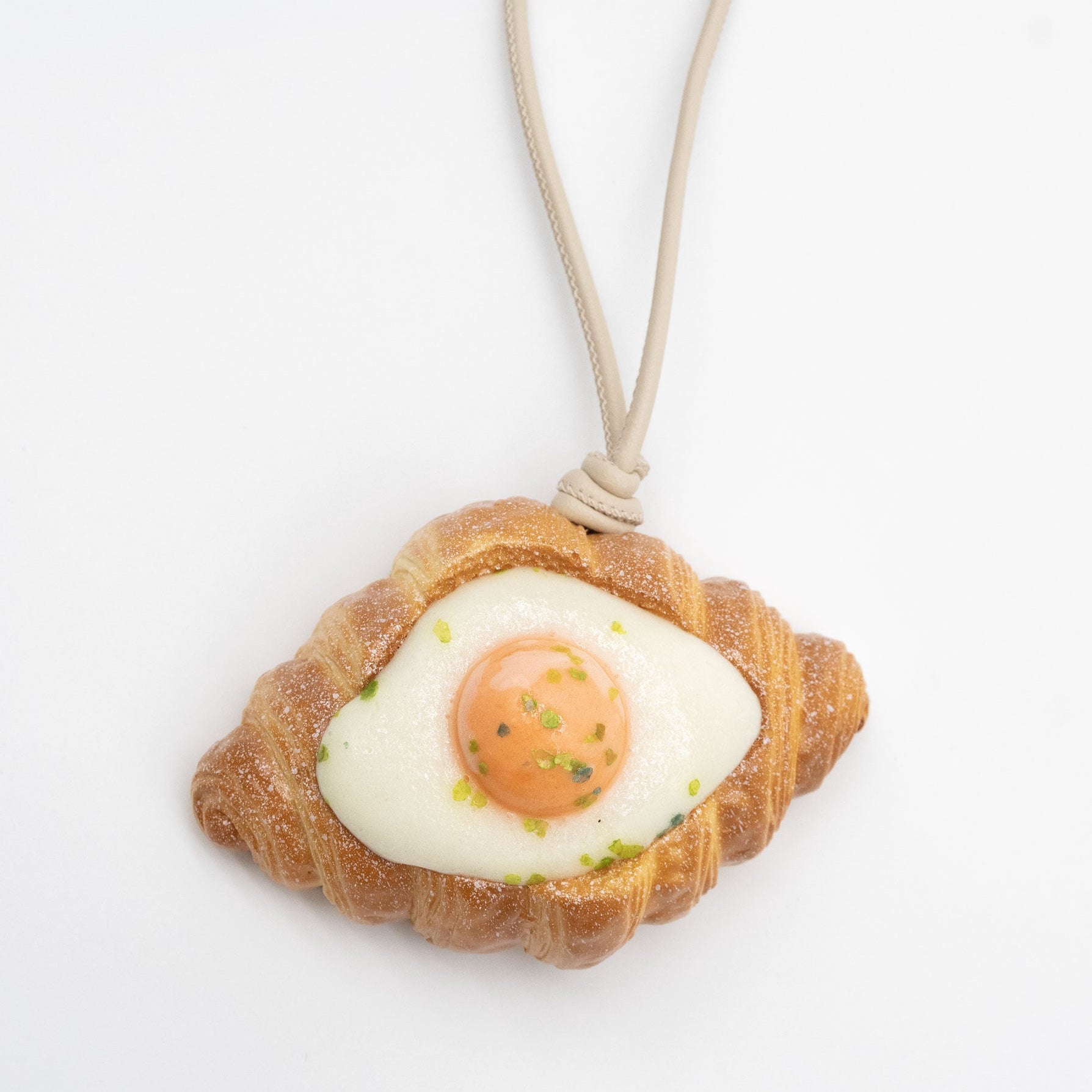 Croissant with Egg Bag Charm