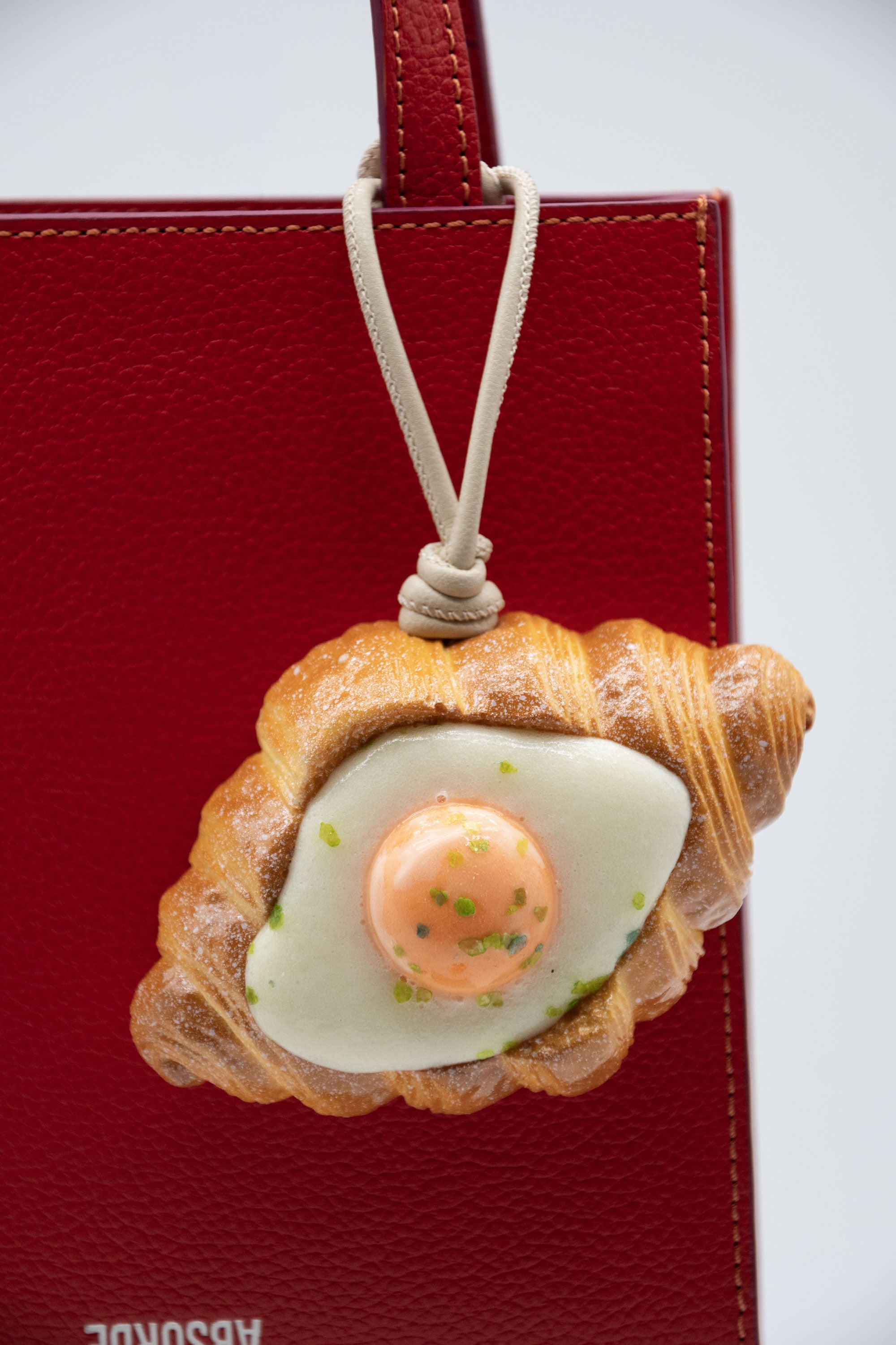 Croissant with Egg Bag Charm