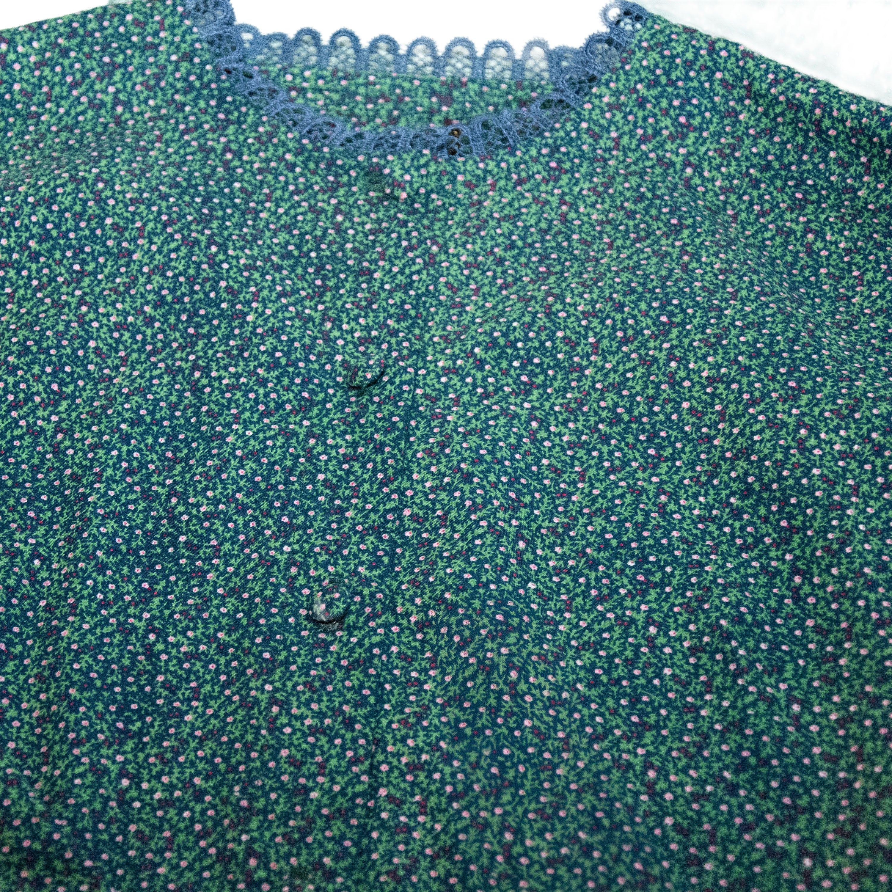 Floral Shirt With Knit Cuffs