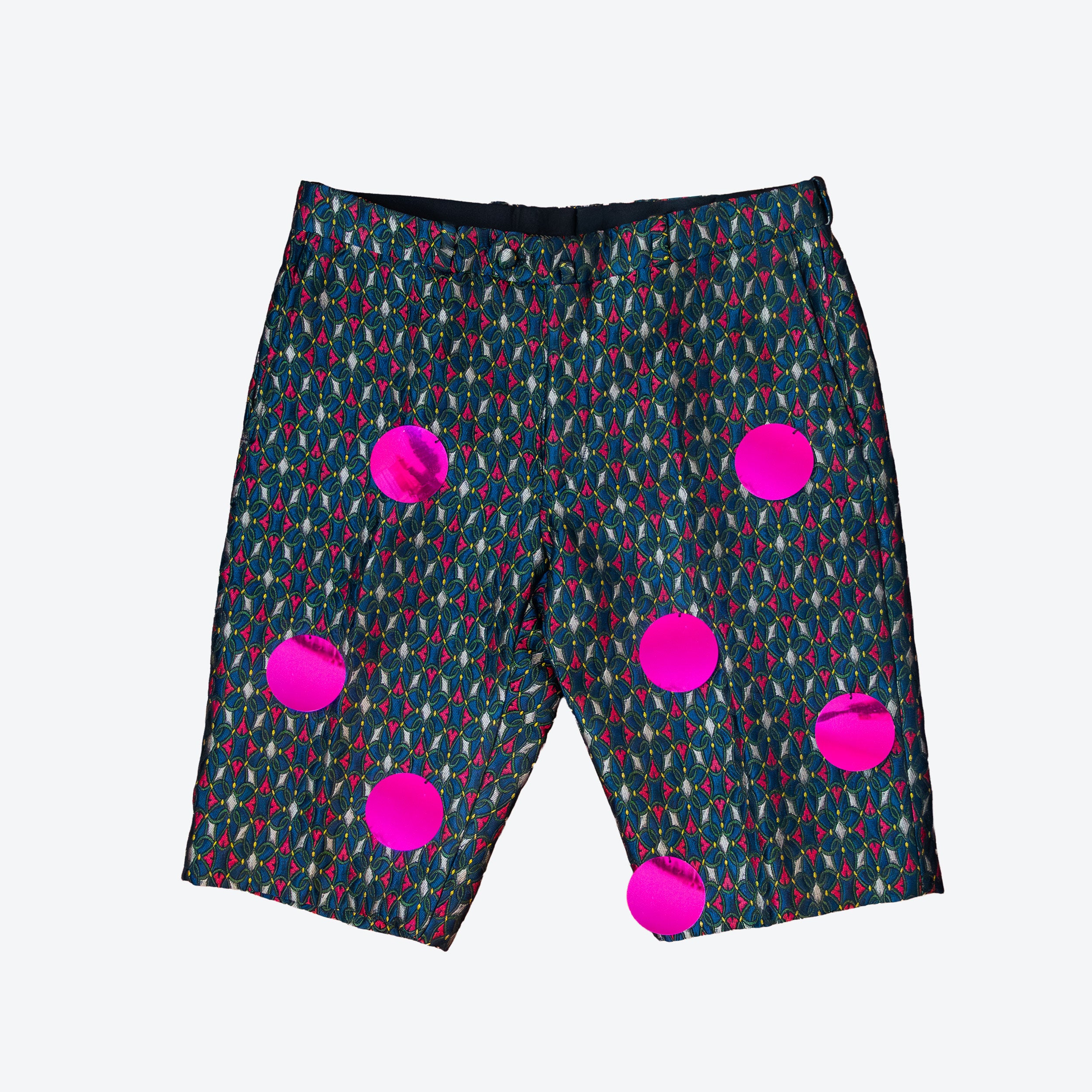 Jacquard shorts with giant sequins