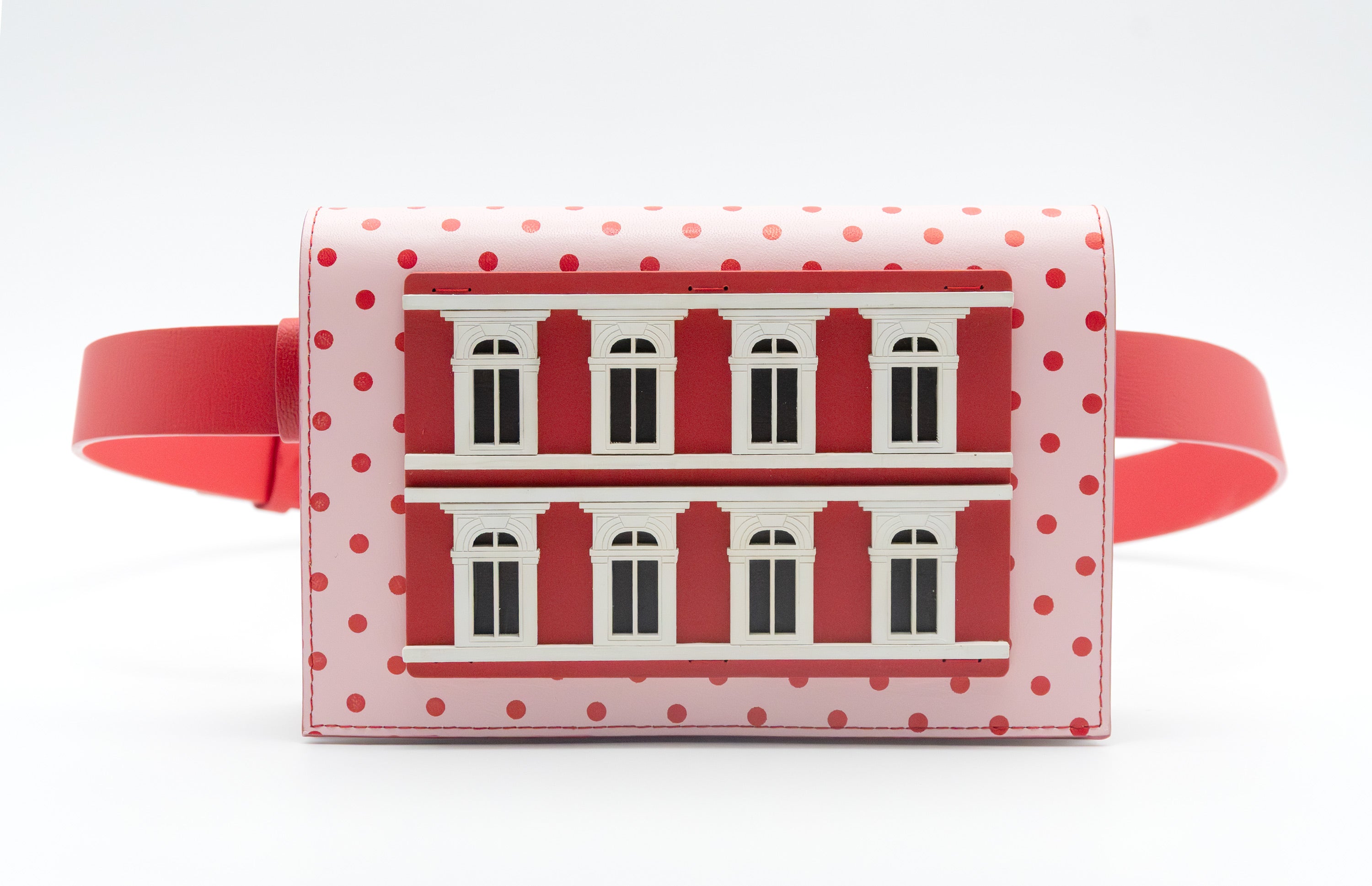 Pink with red dots Building Bag