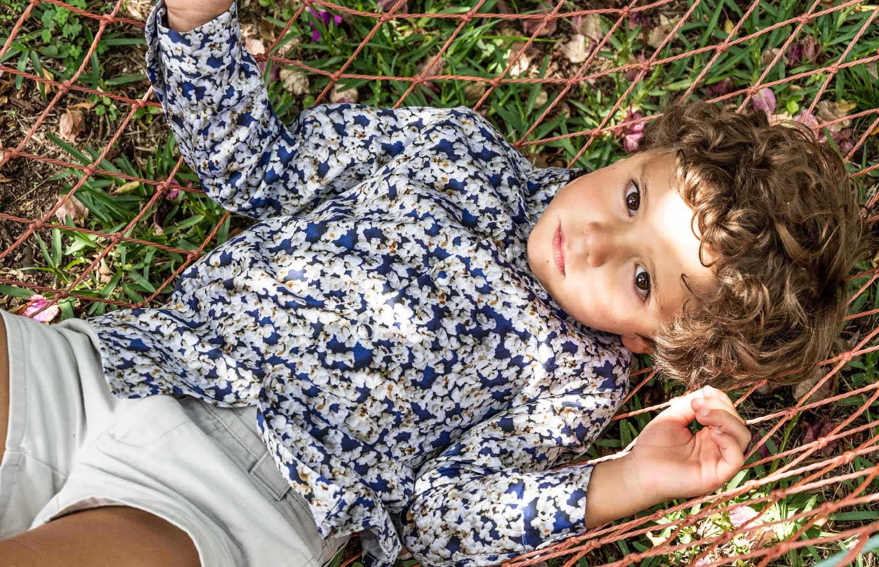 Kid Popcorn Navy Shirt