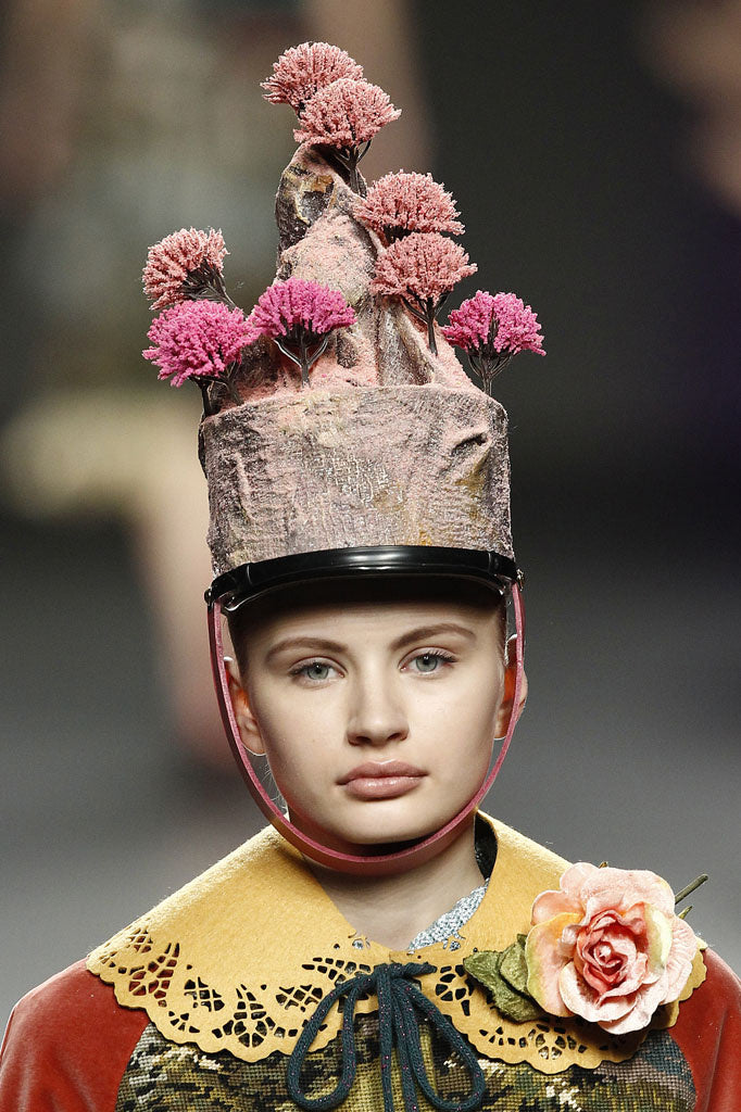Pink Trees Landscape hat